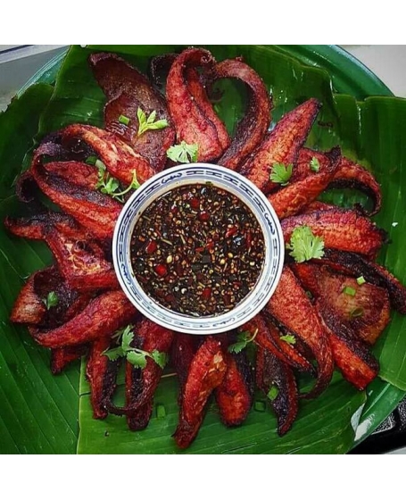 福州红糟腌魔鬼鱼（未炸）Marinated Stingray with Fuzhou Red Wine Lees(Raw)