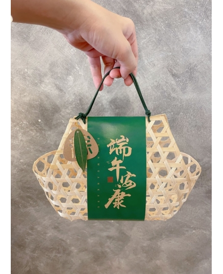 送礼端午竹篮(不含肉粽） Dragon Boat Bamboo Gift Basket Only
